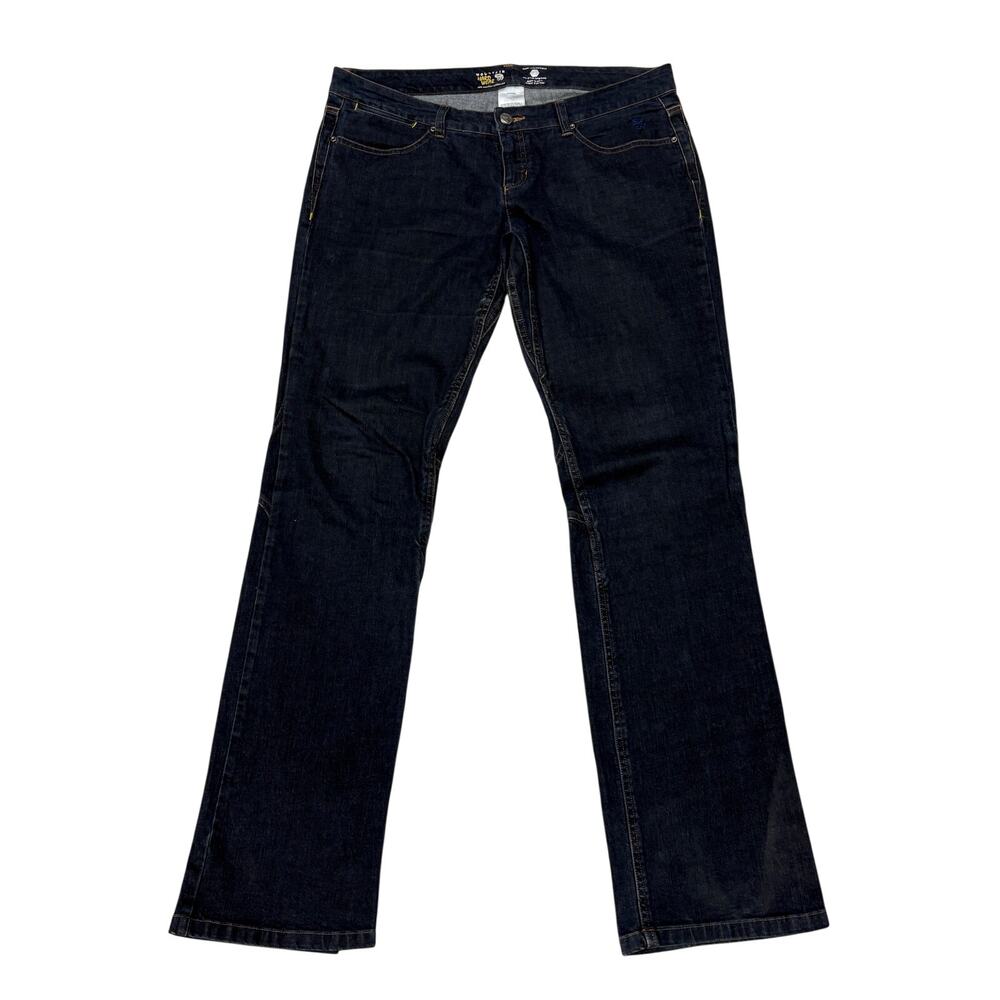 Mountain Hardwear Jeans Womens Sz 10 Long Blue Straight Leg Organic Cotton Blend